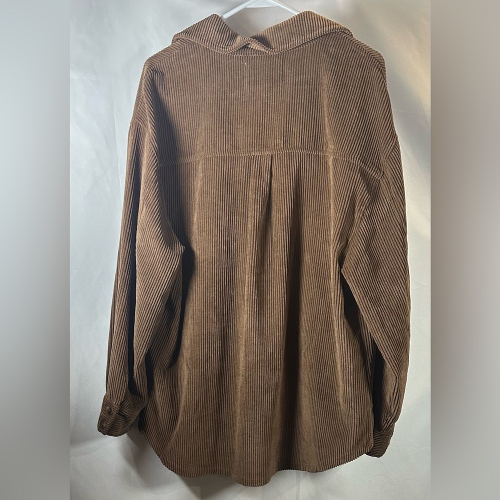 đAshley By 26 International Corduroy Button-Down Shirt - Brown - Picture 3 of 9